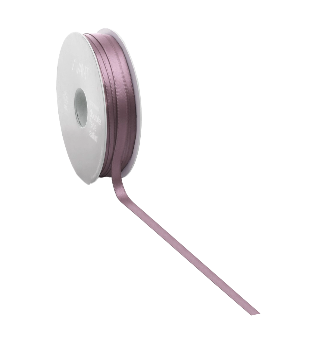 Oud roze Satijnlint 3-38mm / 25-50m - Kadopapier.net