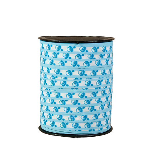 Paperlook Krullint met Speentje Blauw - Kadopapier.net