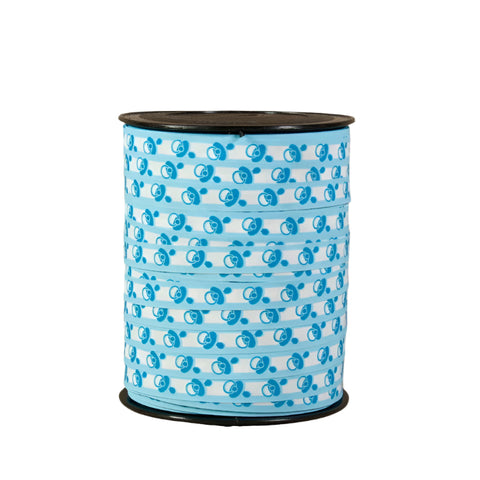 Paperlook Krullint met Speentje Blauw - Kadopapier.net