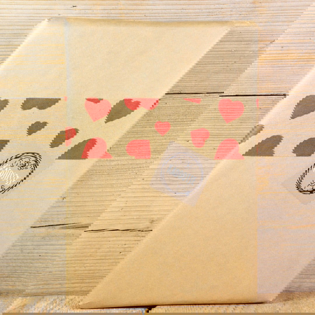 Papieren Decoband Hartjes - Kadopapier.net