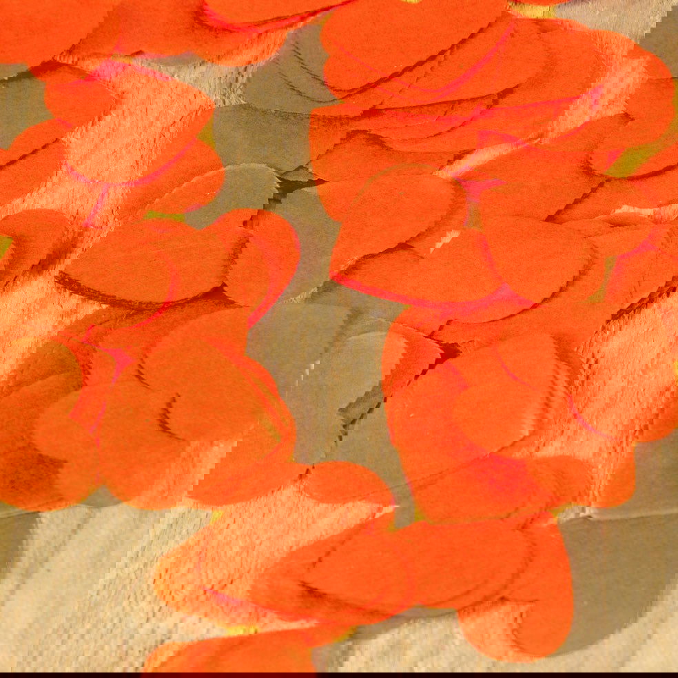 Papieren Harten strooisel Oranje - Kadopapier.net