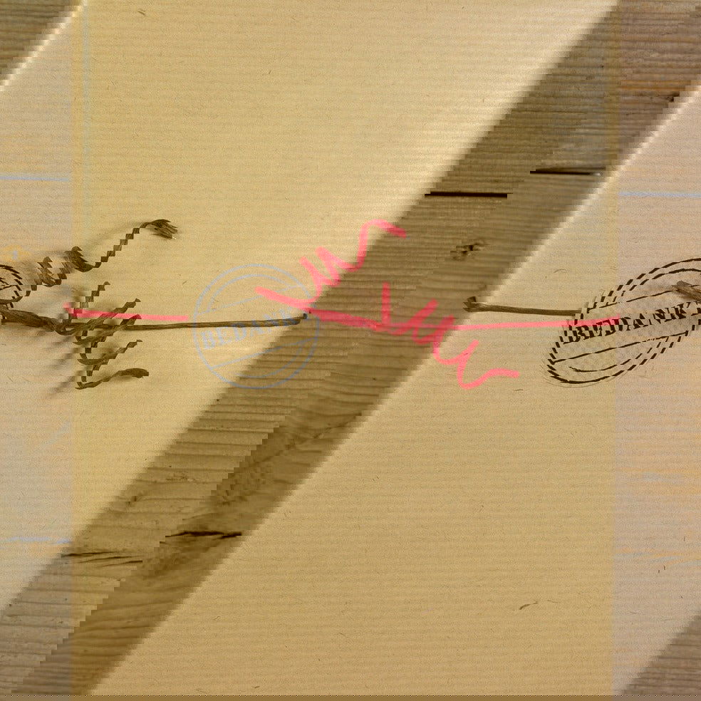 Papieren deco draad Rood - Kadopapier.net