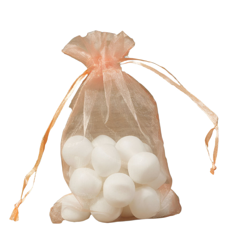 Pastel Peach Organza zakje - Kadopapier.net