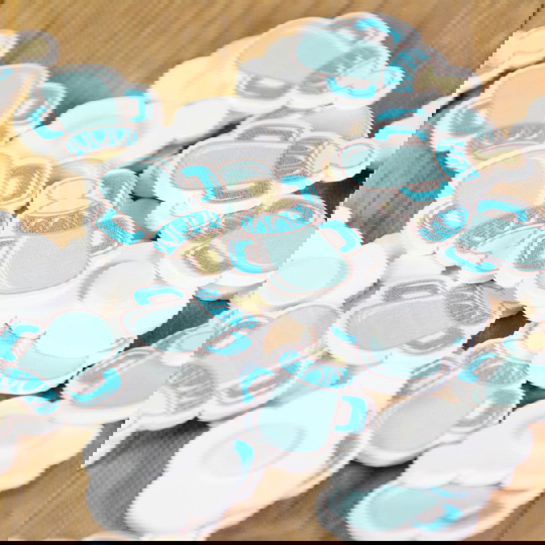 Plakdeco Flesje Blauw - Kadopapier.net