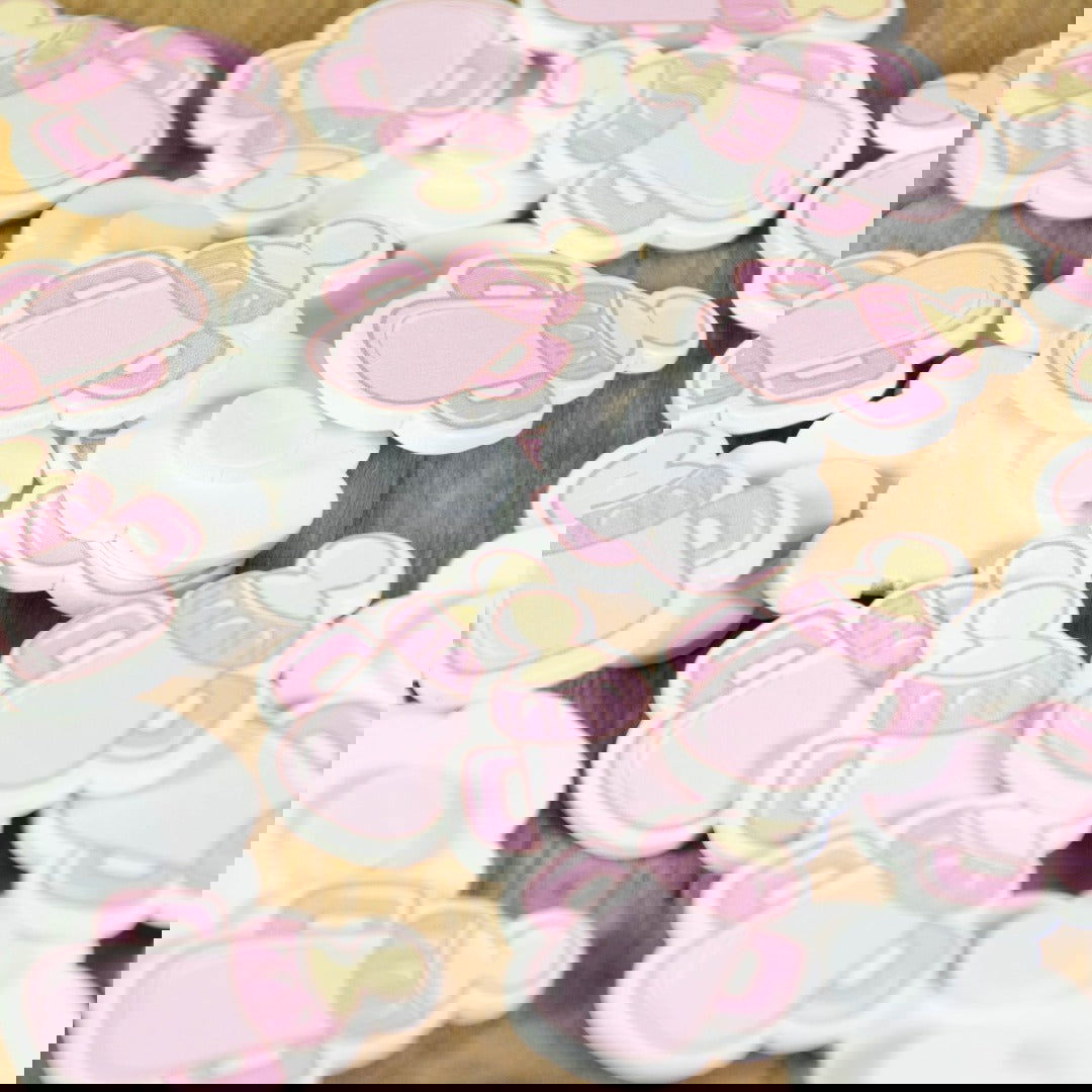 Plakdeco Flesje roze - Kadopapier.net