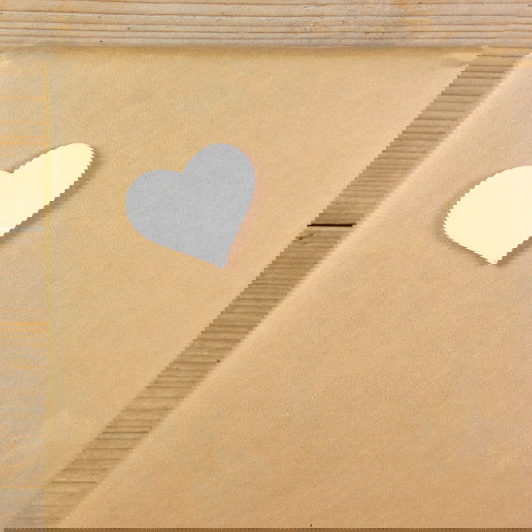 Plakdeco Groot Hart wit - Kadopapier.net