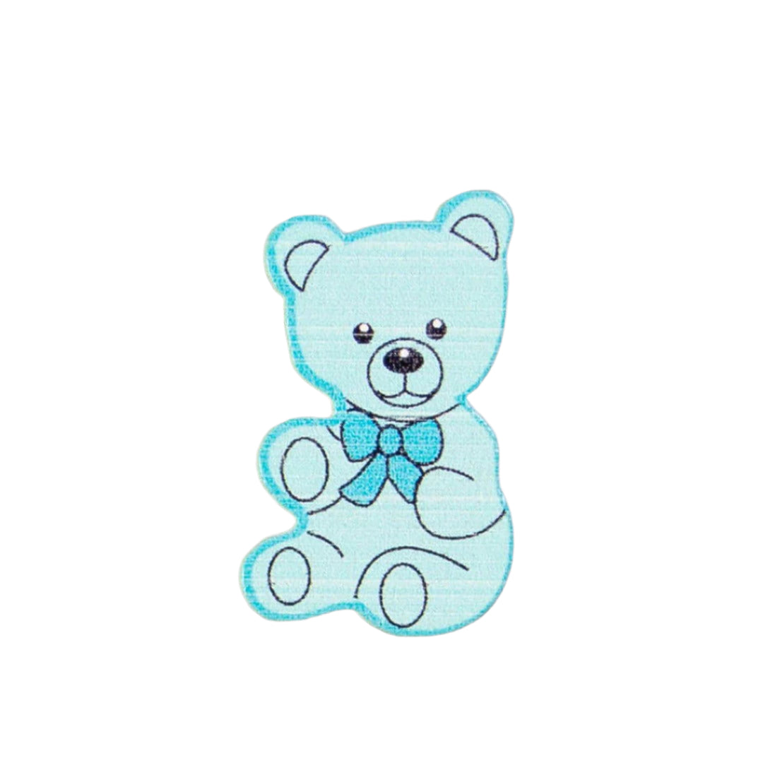 Plakdeco Teddybeer Blauw - Kadopapier.net
