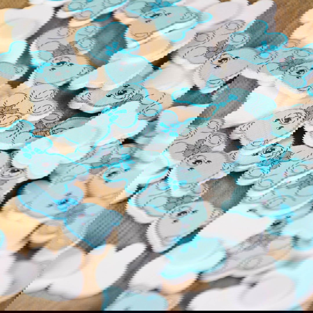 Plakdeco Teddybeer Blauw - Kadopapier.net