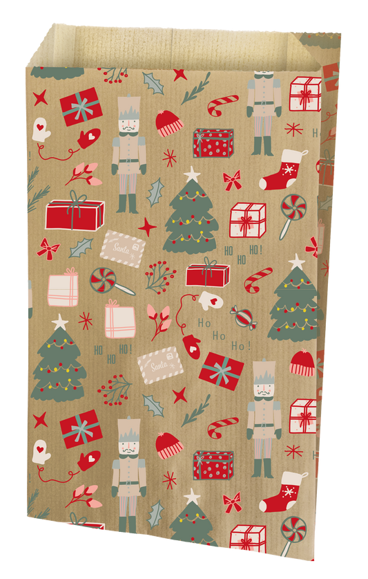 Christmas Bag Mint - 12 + 4.5 x 20 cm &amp; 16 + 8 x 27 cm Gift Bags