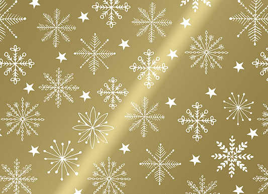 Gold Christmas paper 30, 50, 70 cm x 200m per roll