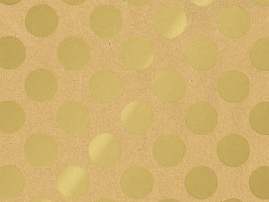 Sheets Wrapping Paper Big Dots Gold | 70*50cm | 2x 250 sheets