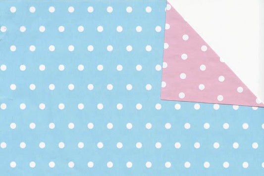 Sheets Wrapping Paper Small Dots Blue/Pink | 70*50cm | 2x 250 sheets