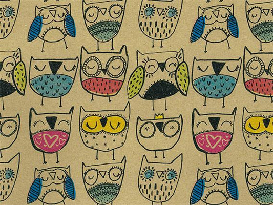Wrapping Paper Sheets Happy Owl | 70*50cm | 2x 250 sheets