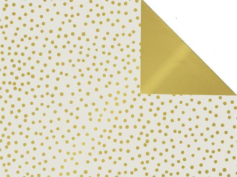 Geschenkpapier Konfetti Punkte Gold | 70*50cm | 2x 250 Blatt