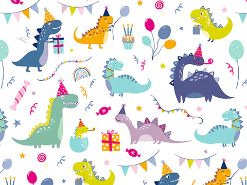 Geschenkpapier Party Dino | 70*50cm | 2x 250 Blatt