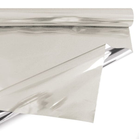 Hoogglans Inpakfolie Wit/Licht grijs – Luxe Plastic Inpakfolie | 69 cm / 50 m