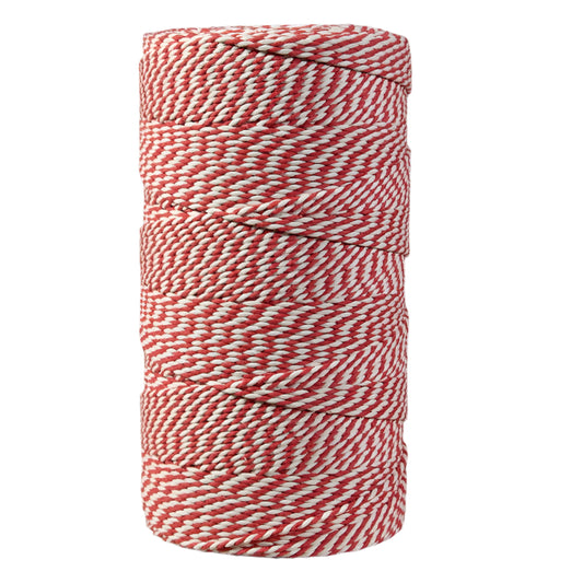 Katoen touw Naturel/Rood - Kadopapier.net