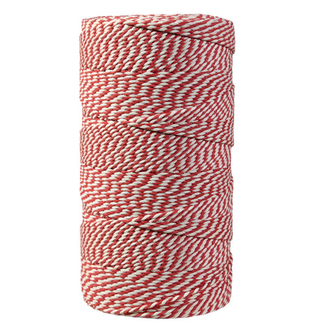 Katoen touw Naturel/Rood - Kadopapier.net