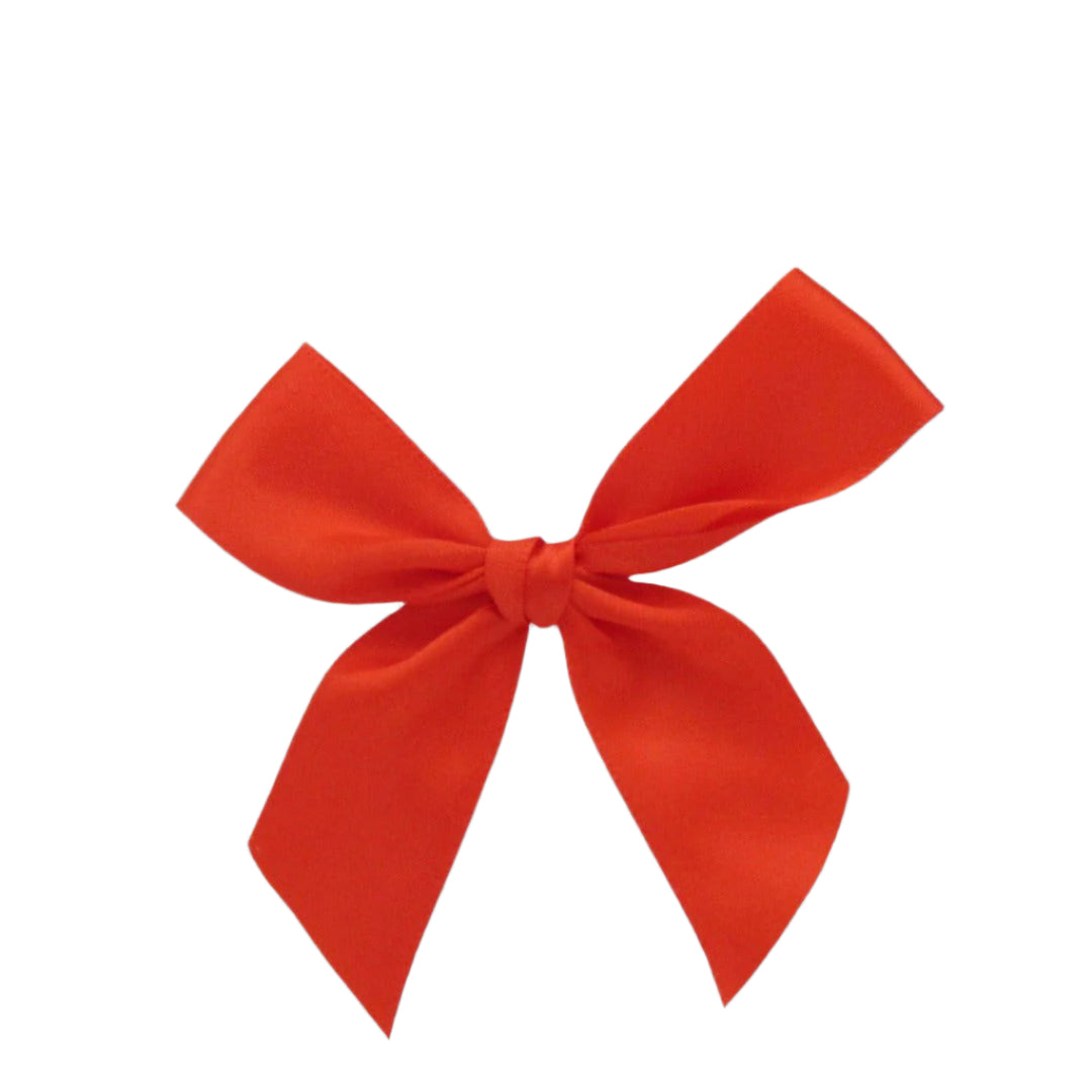 Rood Satijnen Strikje met plakker - Kadopapier.net