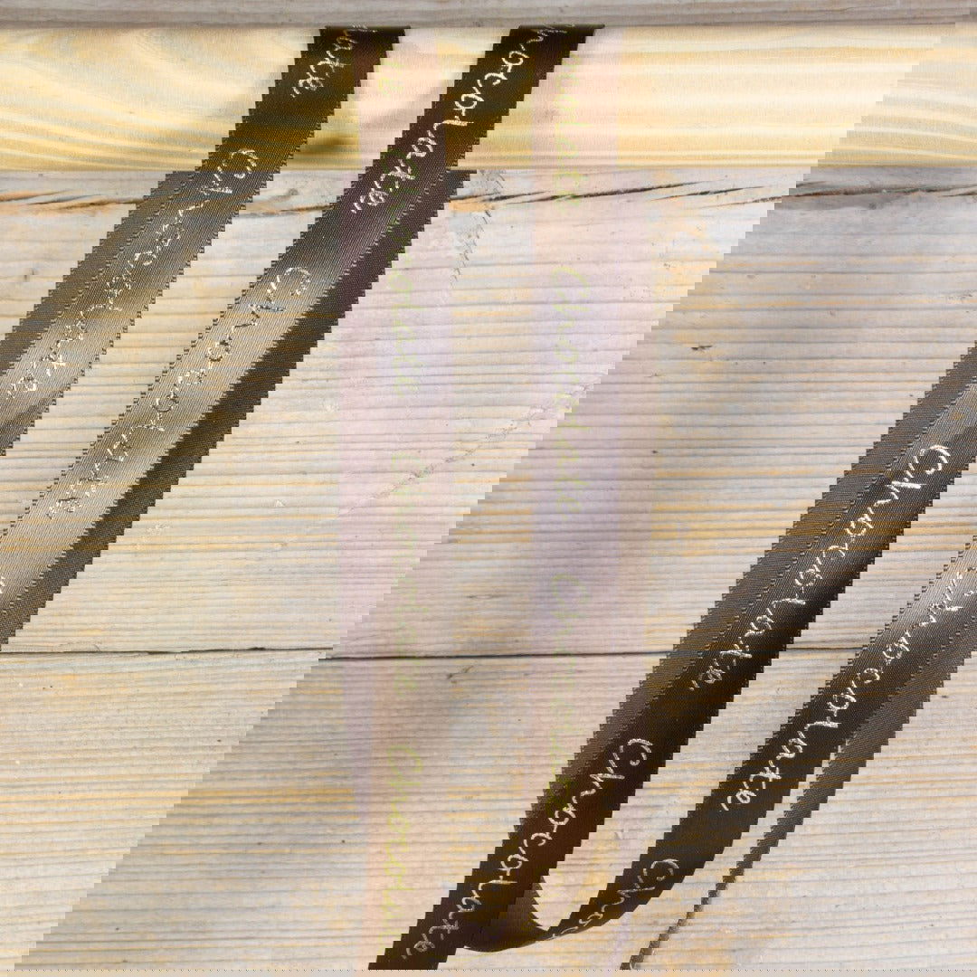 Satijnen Lint Chocolate Bruin - Kadopapier.net