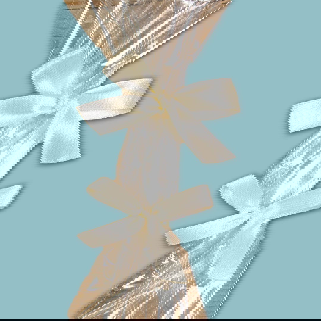 Satijnen Strikjes met Clip Ivoor - Kadopapier.net