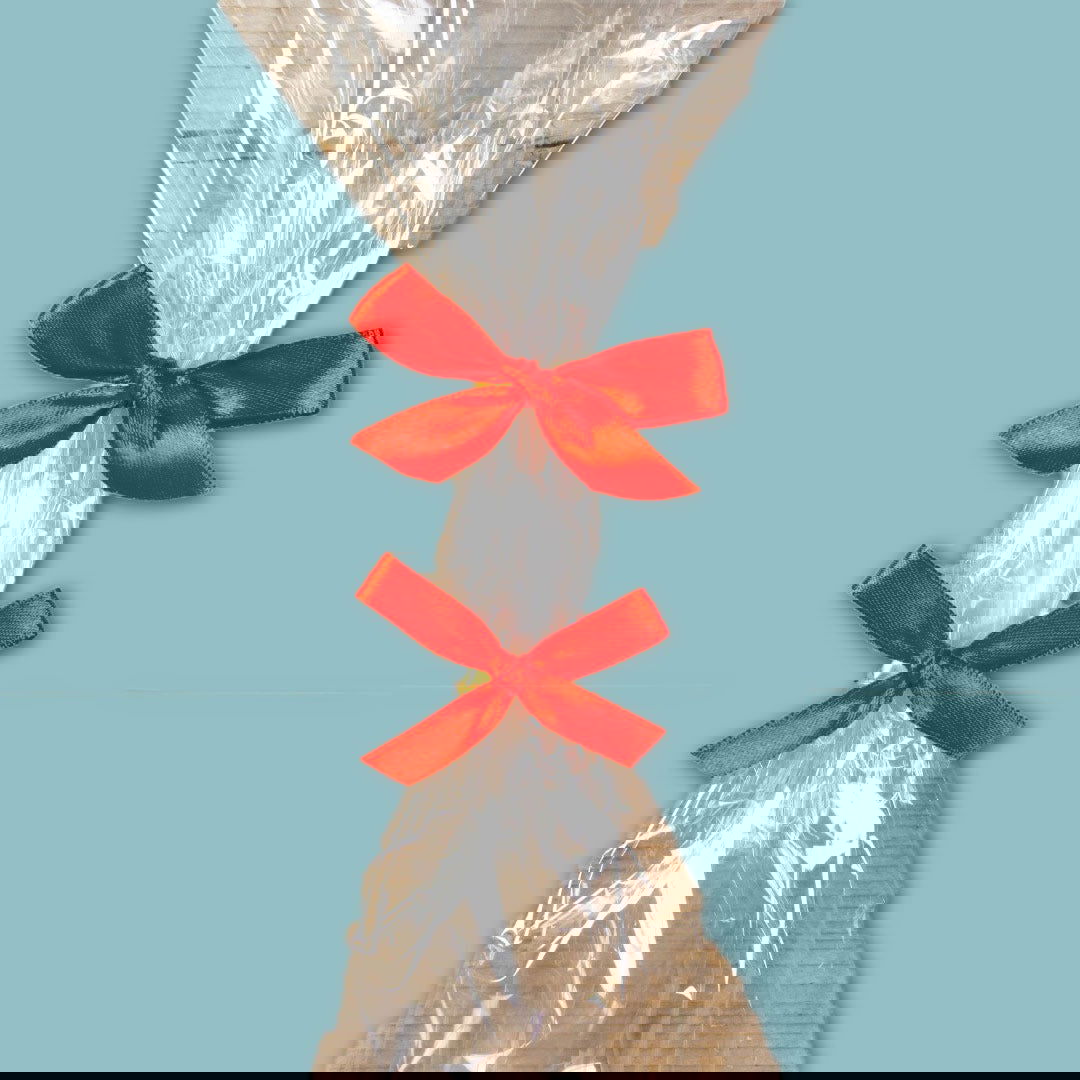 Satijnen Strikjes met Clip Rood - Kadopapier.net