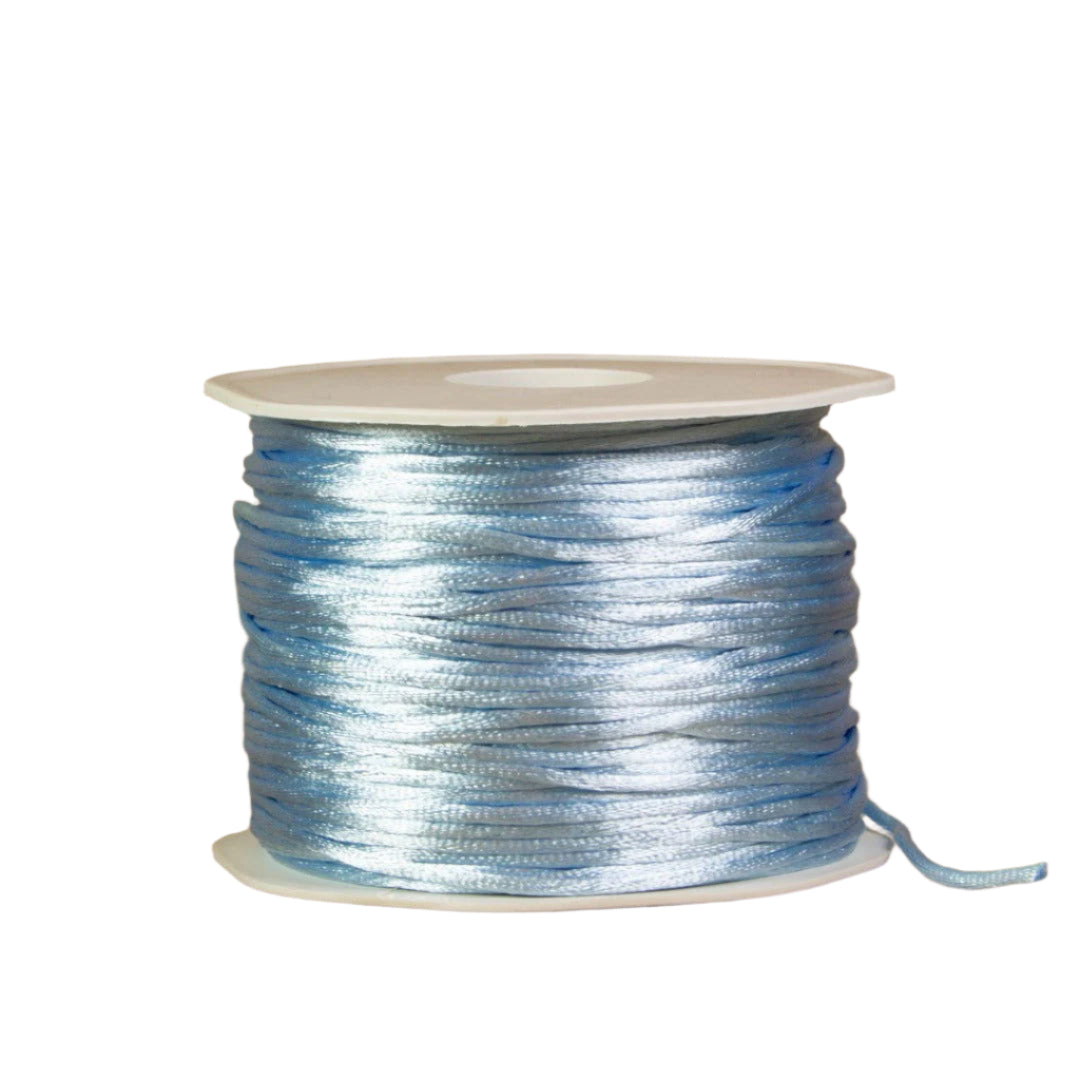 Satijnkoord Licht Blauw - Kadopapier.net