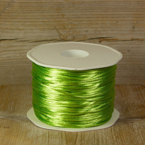 Satijnkoord Lime - Kadopapier.net
