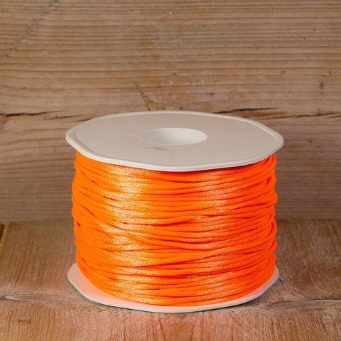 Satijnkoord Neon Oranje - Kadopapier.net