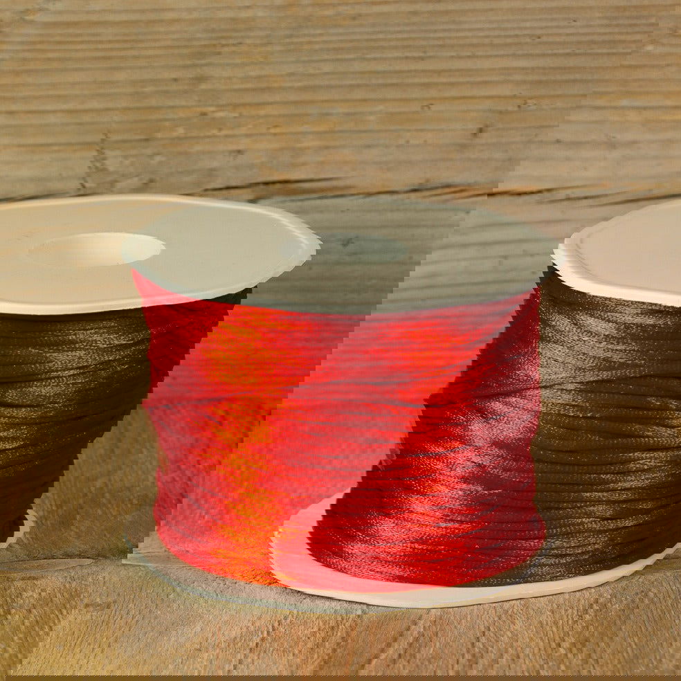 Satijnkoord Rood - Kadopapier.net