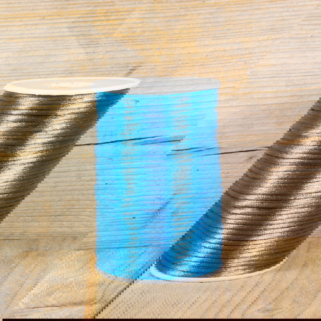 Satijnkoord Staalblauw - Kadopapier.net