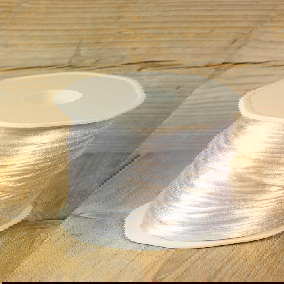 Satijnkoord Wit - Kadopapier.net