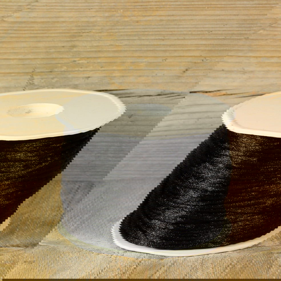 Satijnkoord Zwart - Kadopapier.net