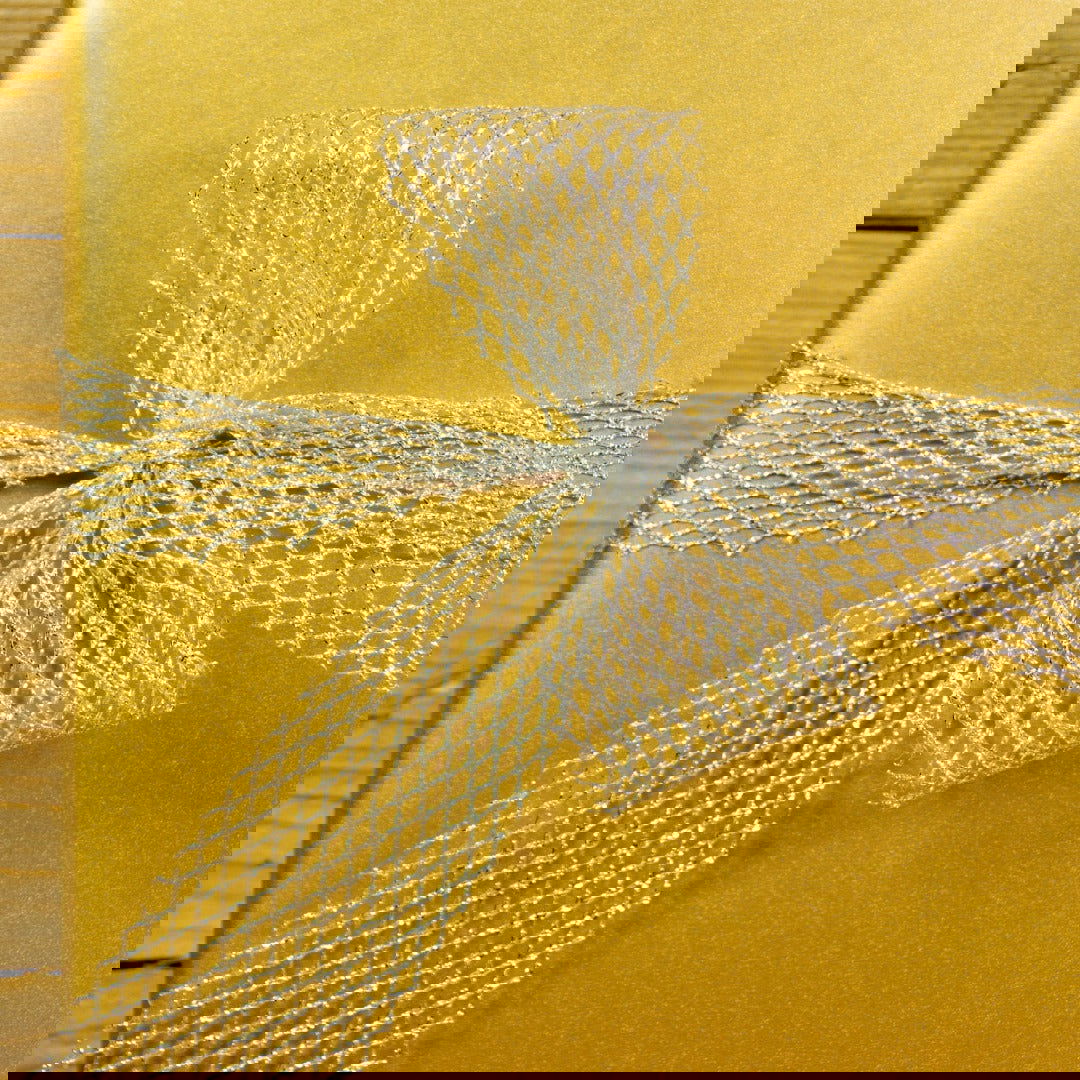 Shiny Mesh Zilver - Kadopapier.net