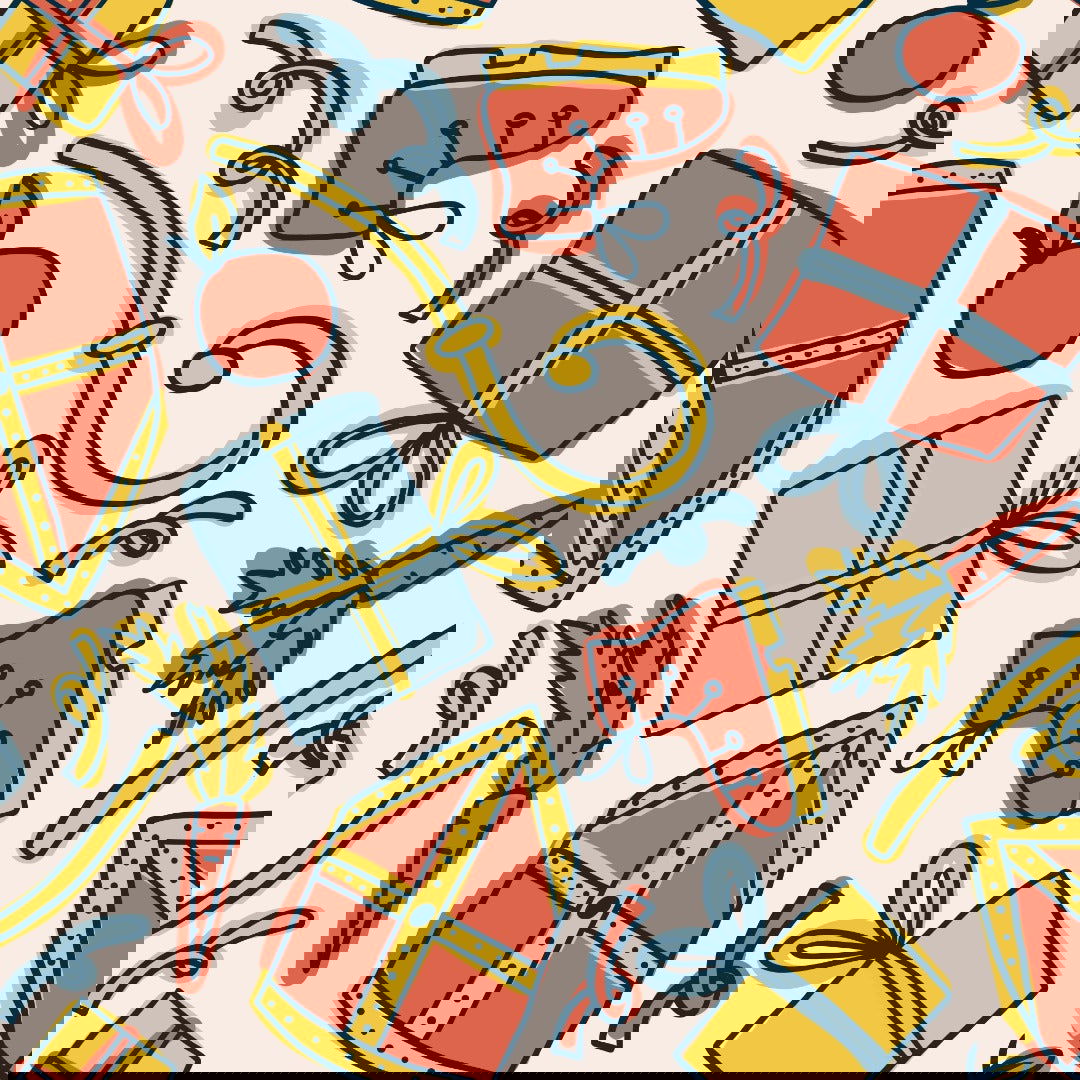 Sint inpakpapier Drawing Creme - Kadopapier.net