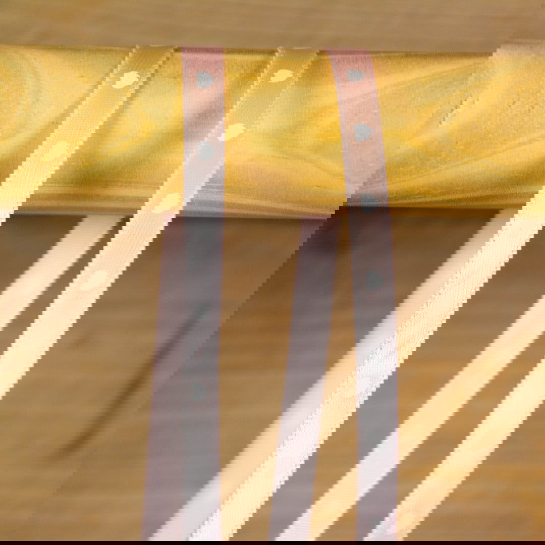 Smal satijnlint met Hartjes Roze - Kadopapier.net