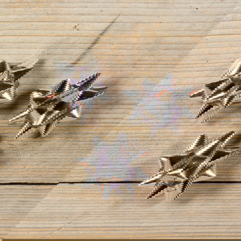 Starbow metallic Zilver 38mm - Kadopapier.net