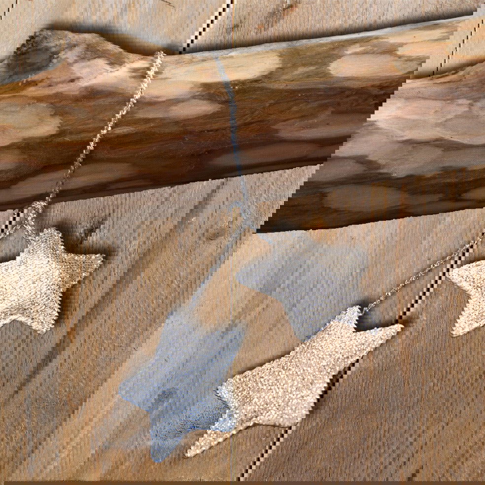 Sterren op draad Zilver - Kadopapier.net