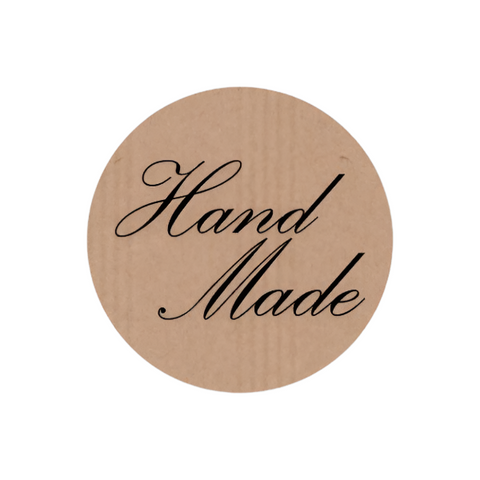 Sticker Hand Made kraft - Kadopapier.net