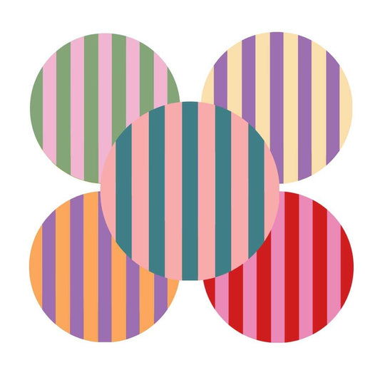 Happy Stripes Mix Labels – 250 Pieces 