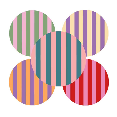 Happy Stripes Mix Labels – 250 Pieces 