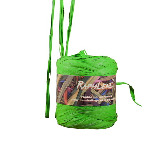 Synthetische raffia Appelgroen - Kadopapier.net