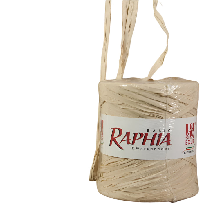 Synthetische raffia Ecru - Kadopapier.net