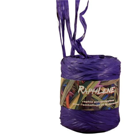 Synthetische raffia Paars - Kadopapier.net