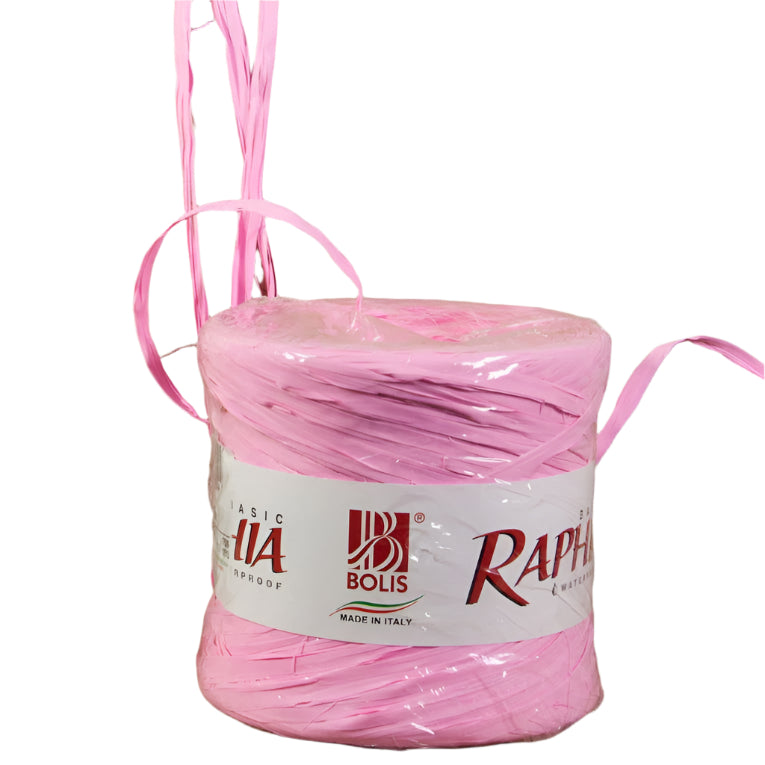 Synthetische raffia Roze - Kadopapier.net