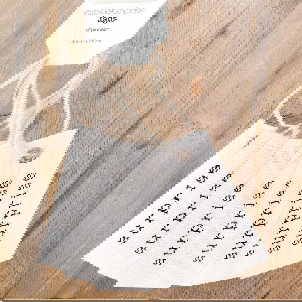 Textiel kadohanger Surprise - Kadopapier.net