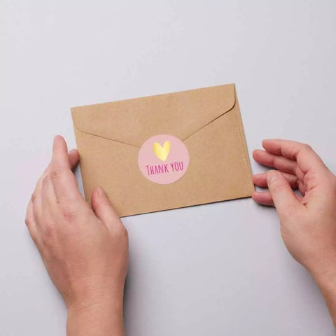 Happy Birthday | Palm gold/pink | 250 pcs. -Sticker-Label-