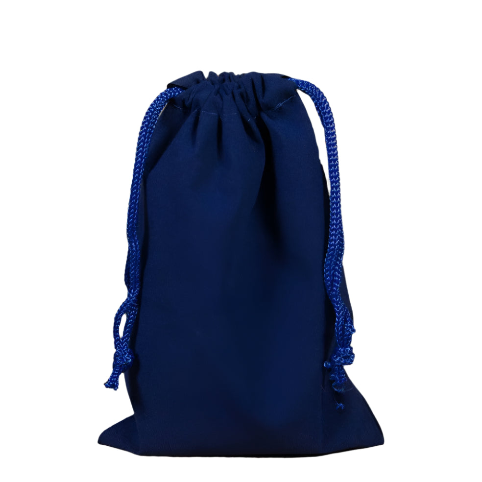Velours sieradenzakje Blauw - Kadopapier.net