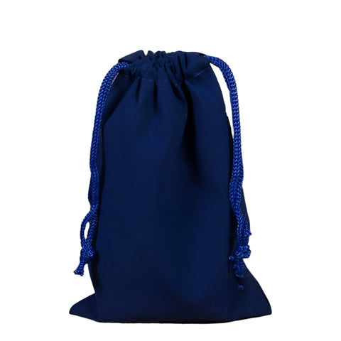 Velours sieradenzakje Blauw - Kadopapier.net