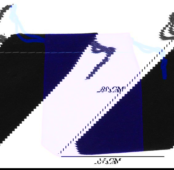 Velours sieradenzakje Blauw - Kadopapier.net